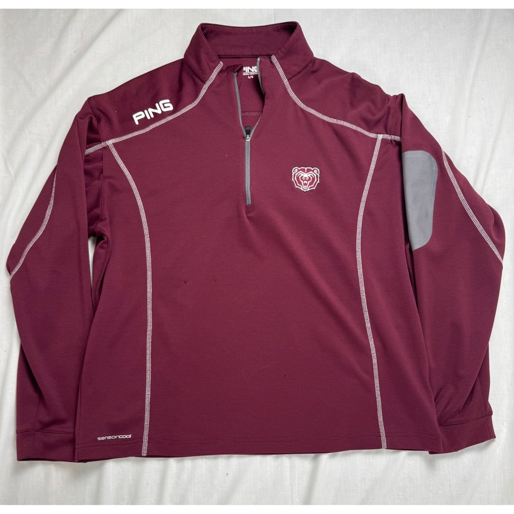 PING SensorCool Golf Pullover Quarter Zip Missouri States Bears women‎ Sz large